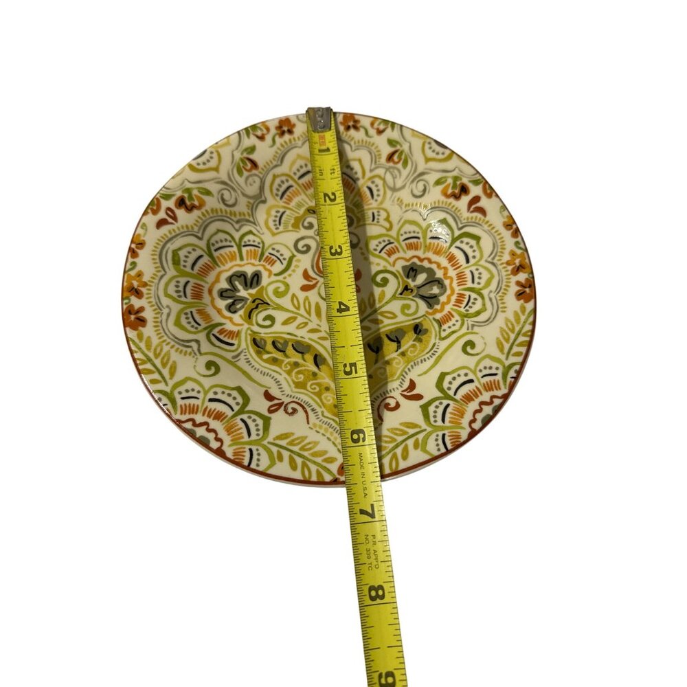 6 Pier 1 Imports Sonora Yellow Moroccan Style Ceramic Appetizer Plates  6.5" - Picture 5 of 5